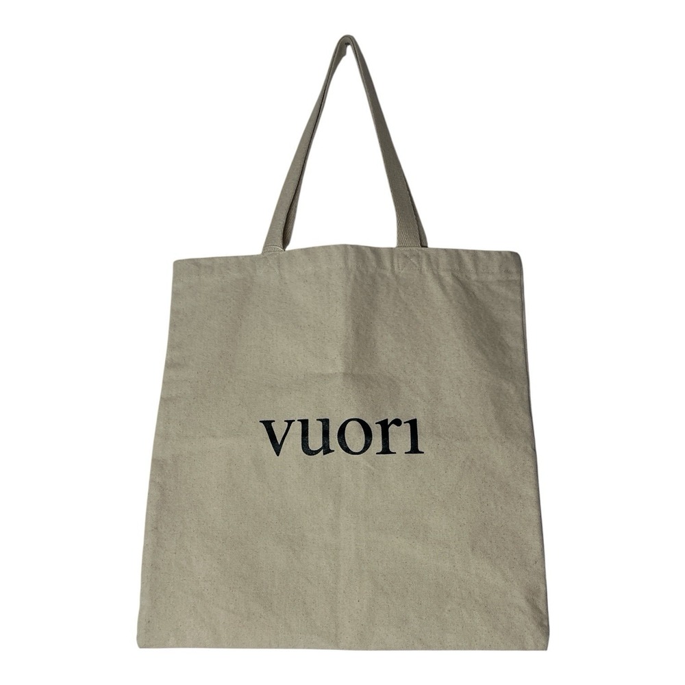 New Vuori Tote Bag Canvas Natural Shopper Reusable Eco Logo Slogan Market